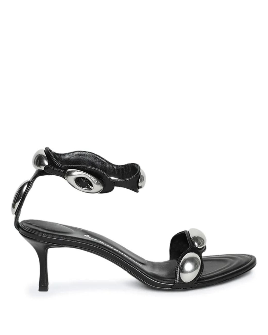 Alexander Wang Black Dome 65Mm Leather Sandals