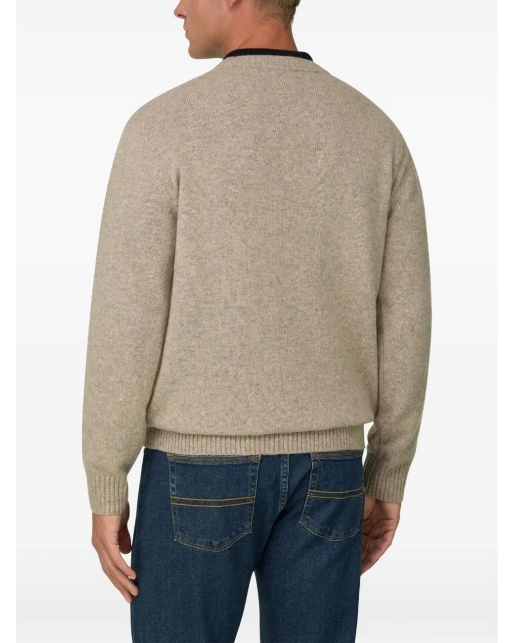 Boggi Natural Crew Neck Jumper for men