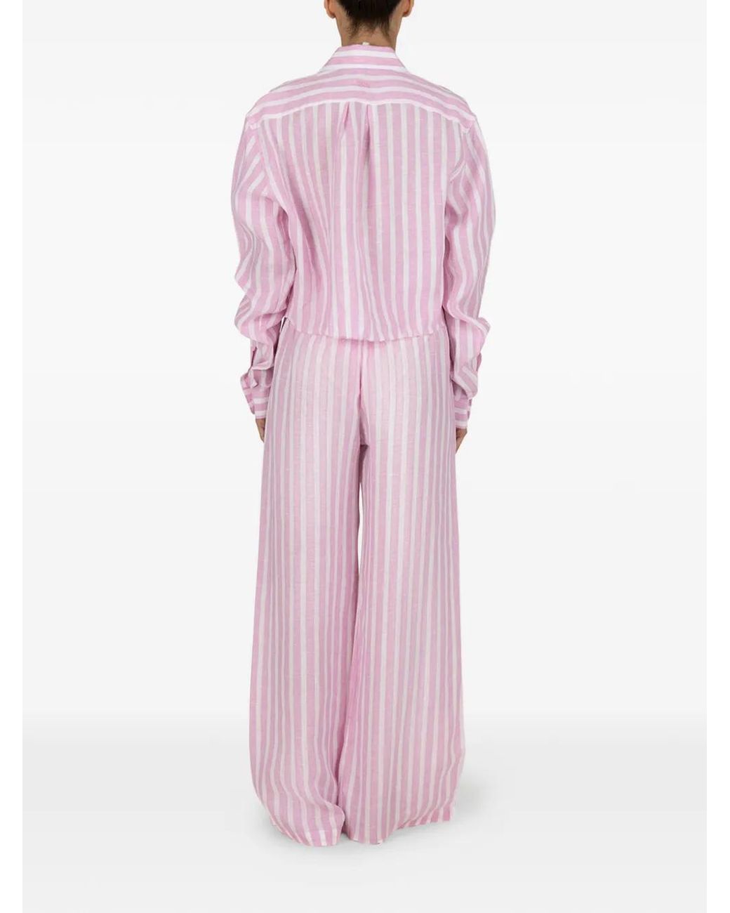 Camicia Ida A Righe di Paramidonna in Pink