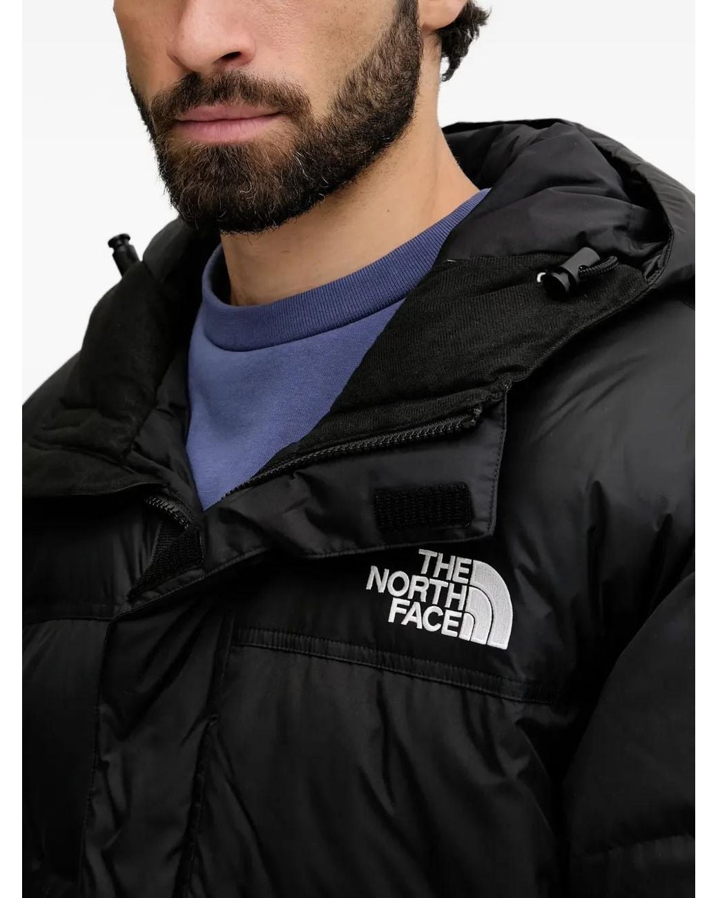 The North Face Black Nuptse Hooded Padded Coat for men