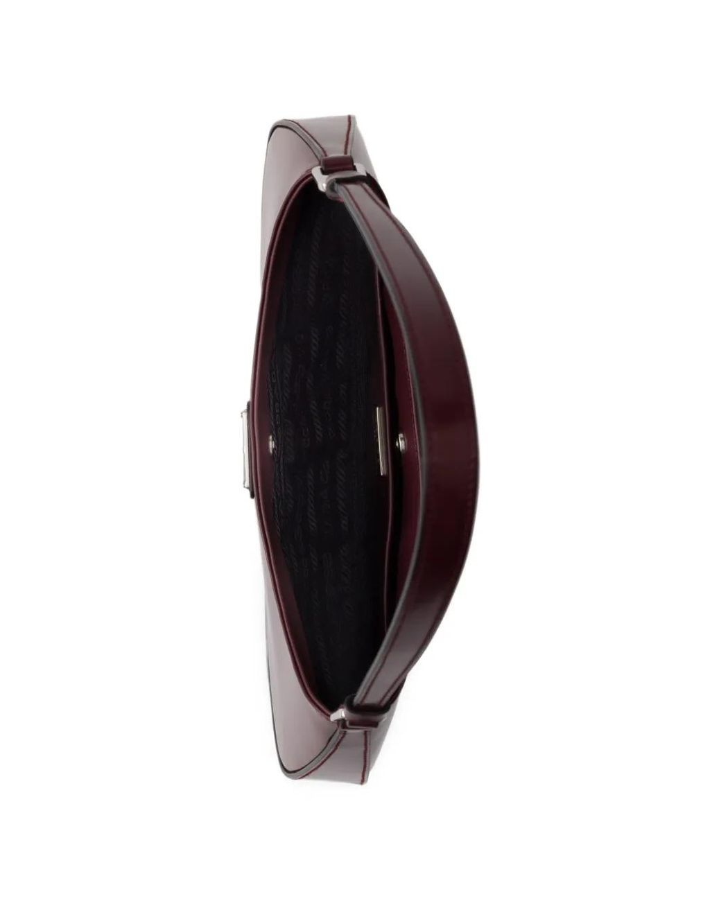Prada Purple Cleo Brushed Leather Shoulder Bag