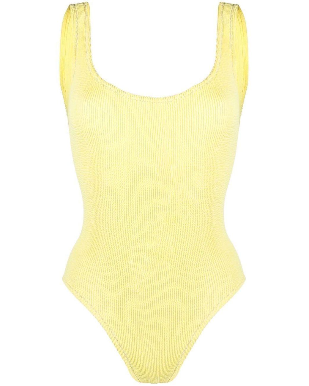 Reina Olga Papaia Ribbed One-piece in Yellow | Lyst UK