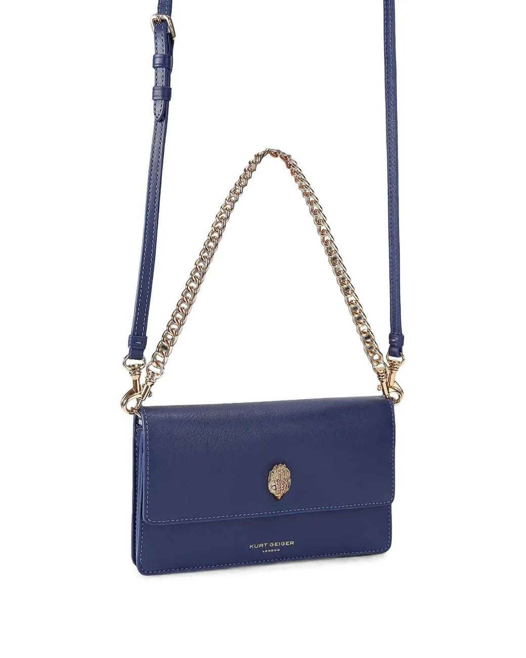 Kurt Geiger Blue Sloane Eagle-Plaque Mini Bag