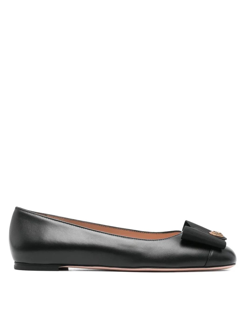 Bally Black B-Bow Ballet Flats