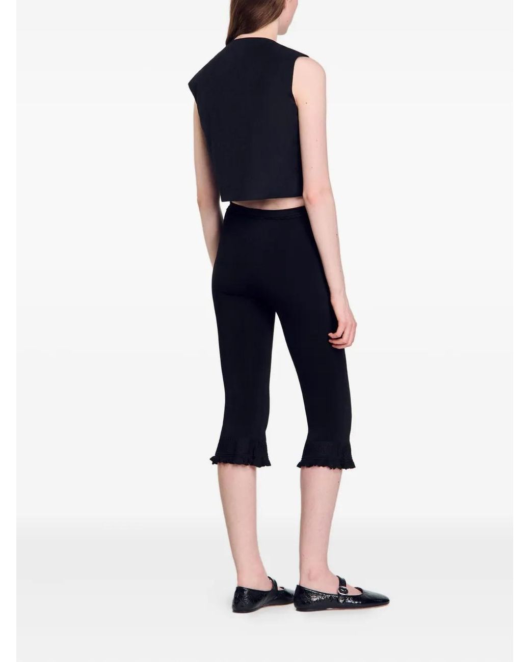 Top Eilat Crop di Sandro in Black