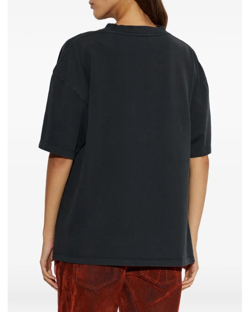 AVAVAV Black Skeleton-Print T-Shirt