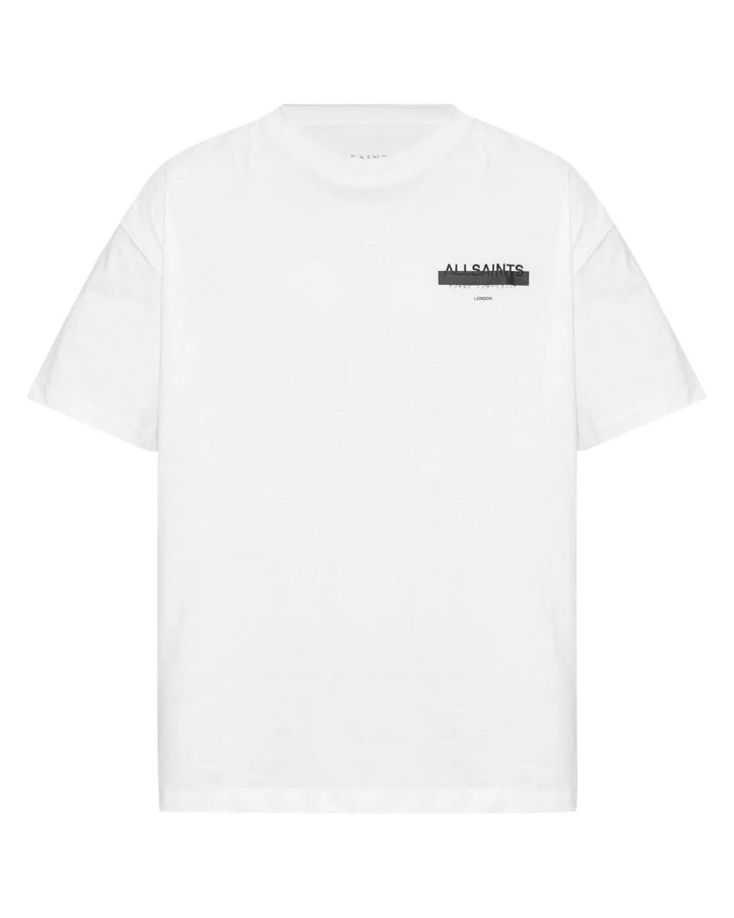 AllSaints White Redact T-Shirt for men