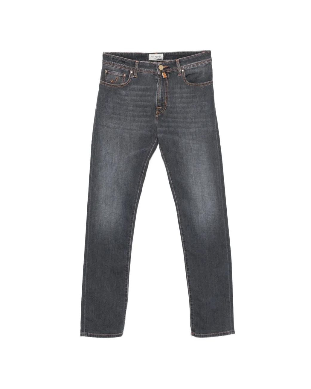Jacob Cohen Gray Jean Slim Bard À Fermeture Zippée for men