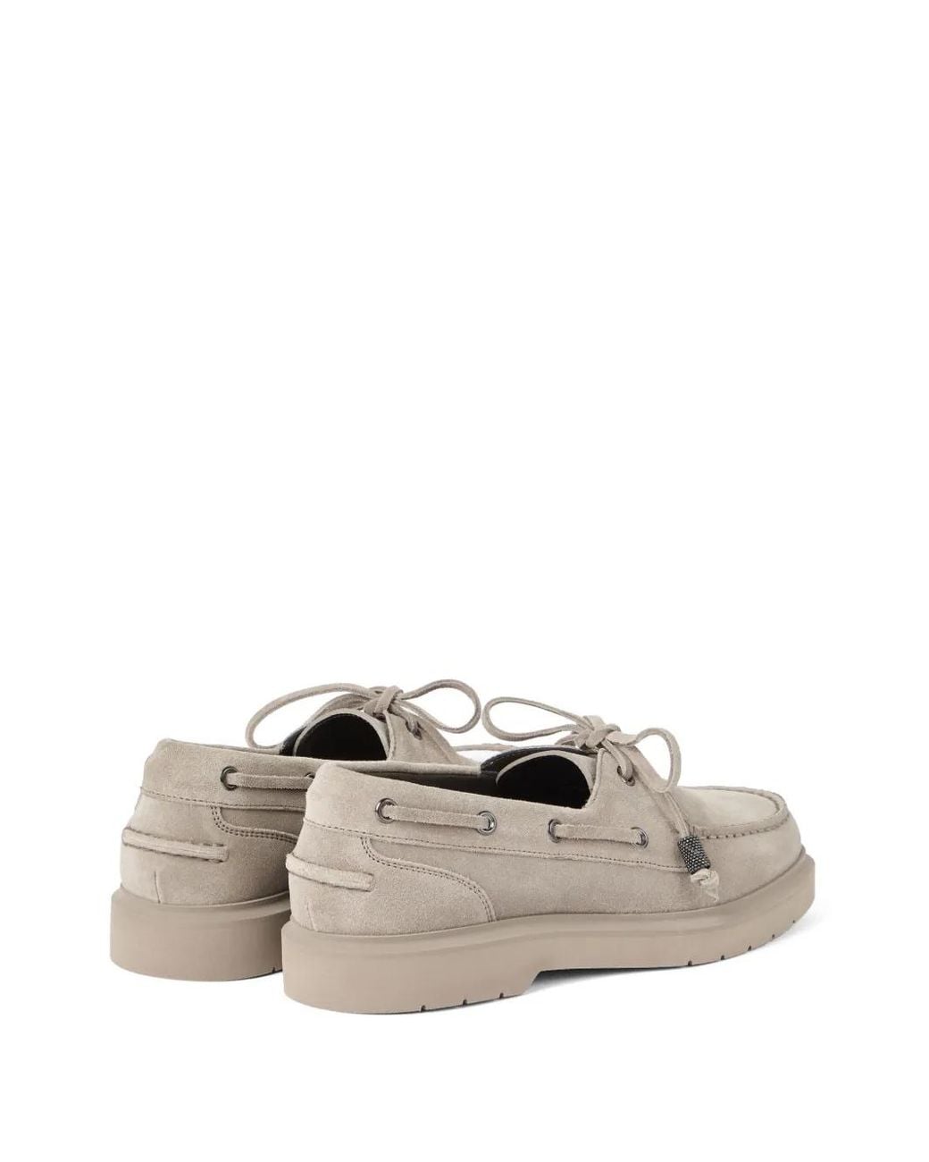 Brunello Cucinelli Gray Flat Shoes
