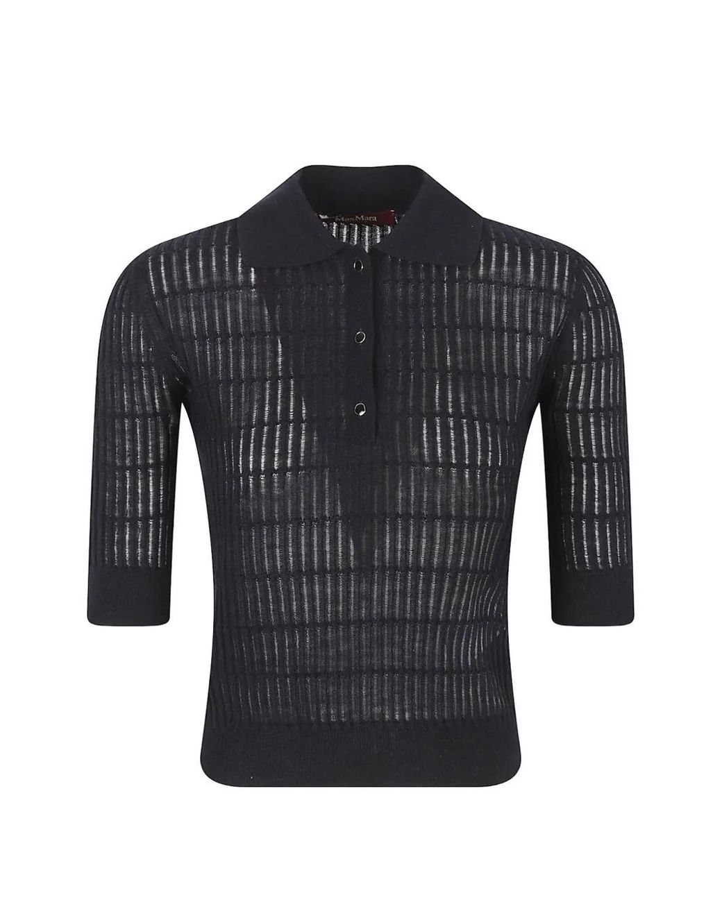 Max Mara Blue Crew-Neck Polo Shirt
