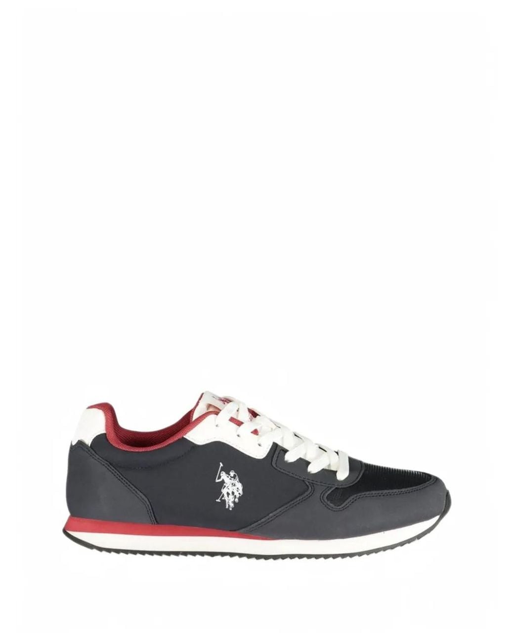 U.S. POLO ASSN. White Logo-Patch Panelled Sneakers for men