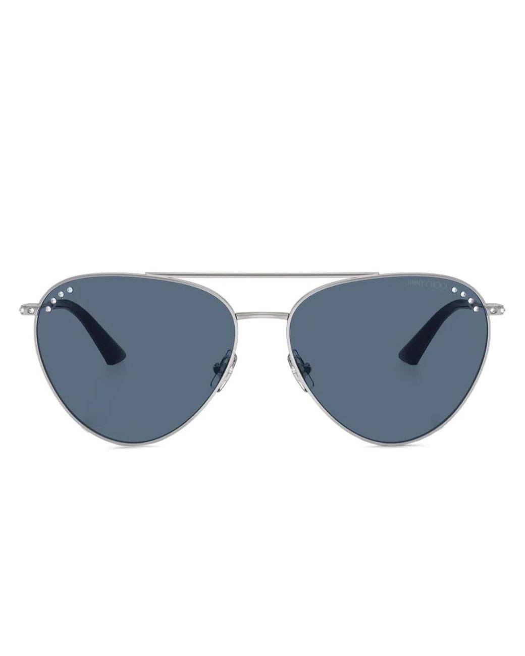 Jimmy Choo Blue Pilot-Frame Sunglasses
