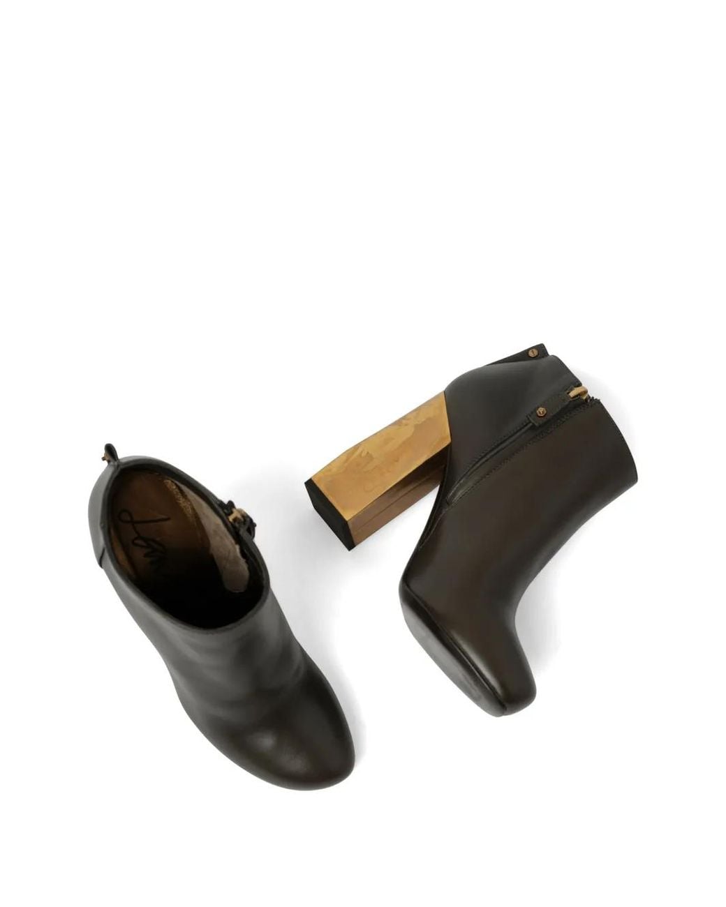 Lanvin Black Sculptural-Heel Ankle Boots