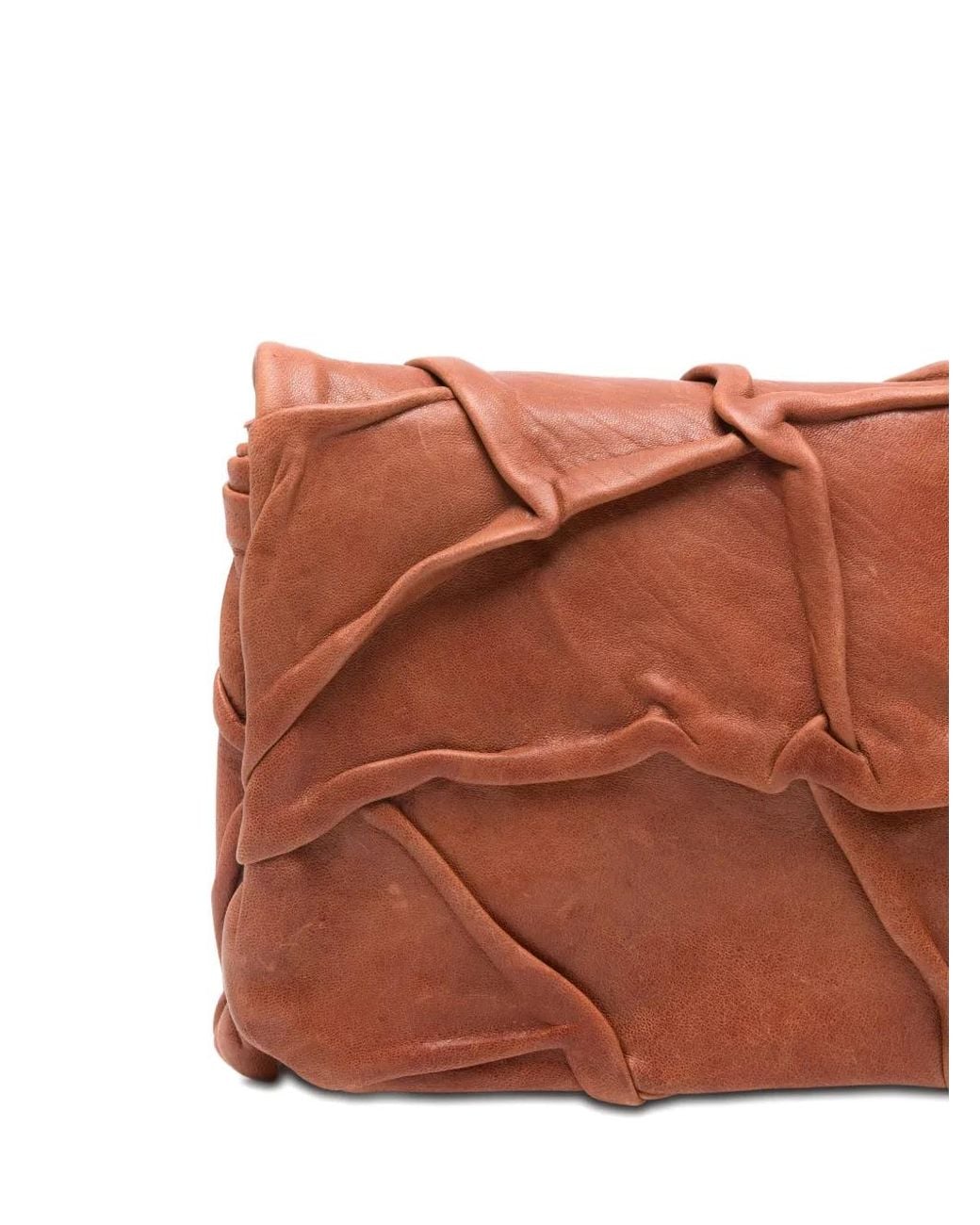 SOMMET Brown Pochette Soffietta En Cuir