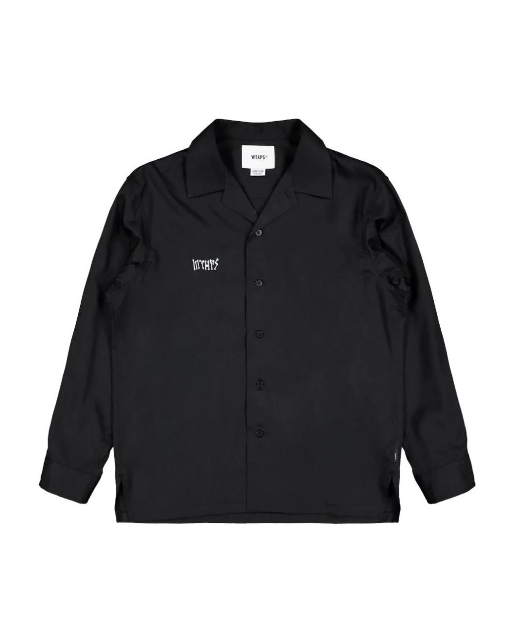 (w)taps Black Ctly. Twill Buttoned-Up Shirt for men