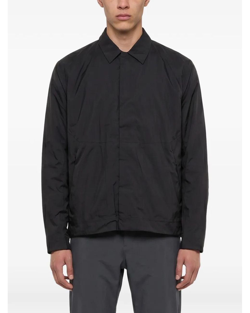 Veilance Blue Zip-Up Overshirt for men