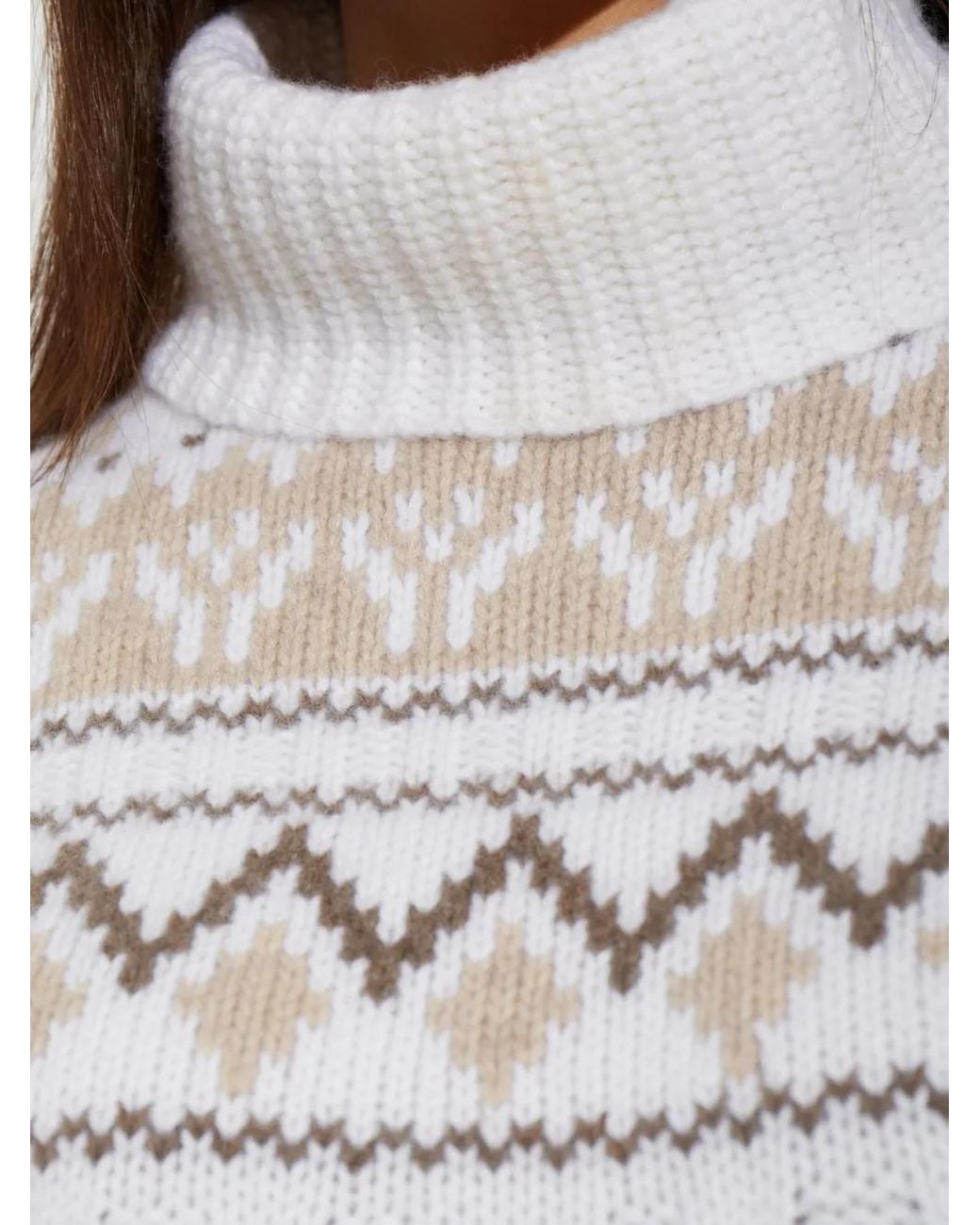 Bogner White Lorely Cable-Knit Sweater