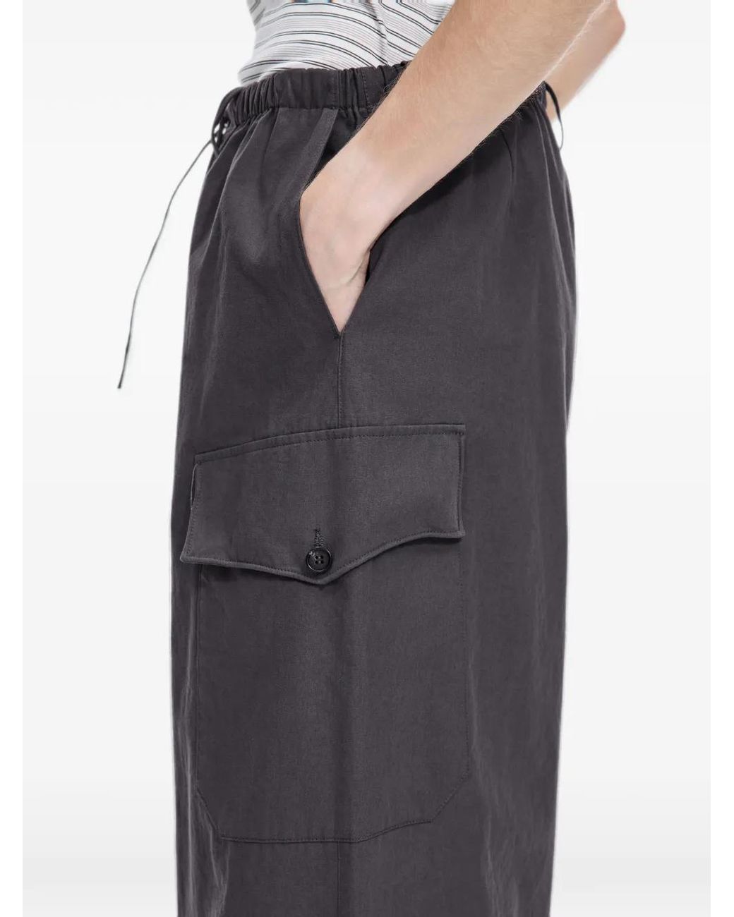 JNBY Gray Elasticated-Waistband Cargo Pants