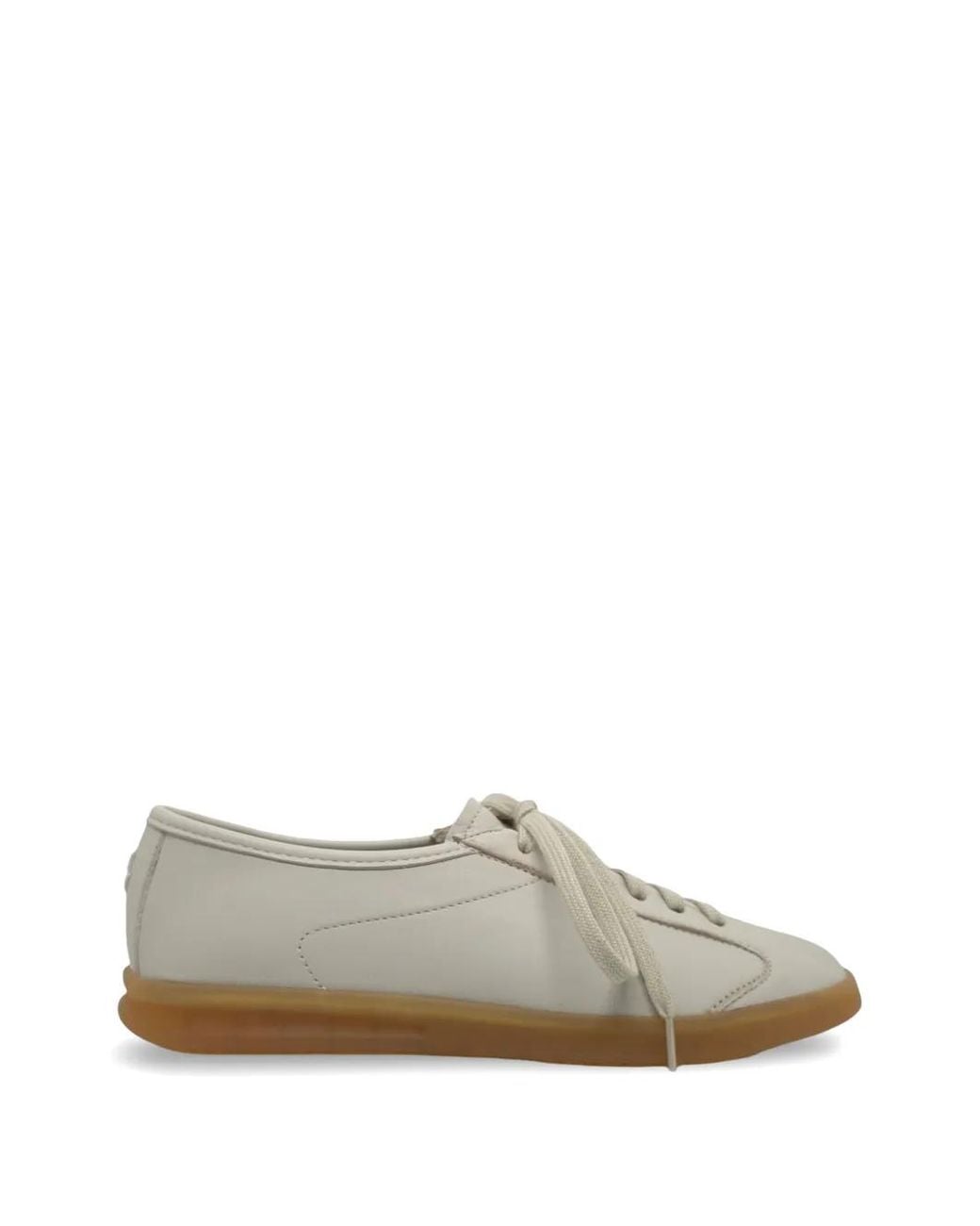 Henderson Gray Lace-Up Leather Sneakers