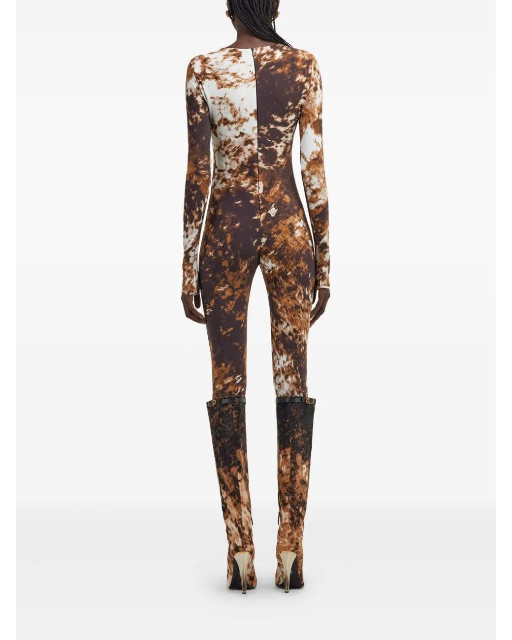 Roberto Cavalli Brown Appaloosa Jumpsuit