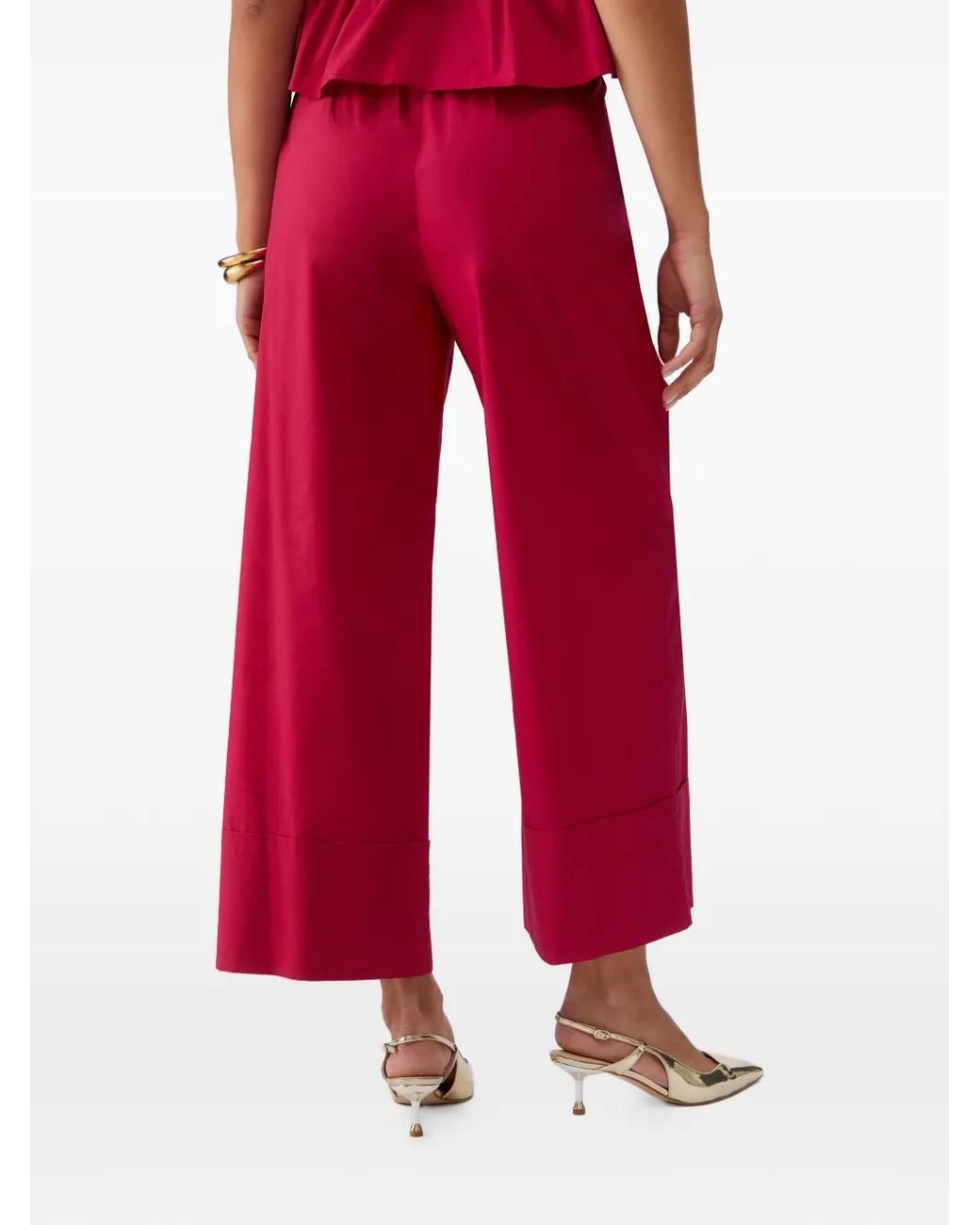 Liu Jo Red Pantalon À Coupe Évasée