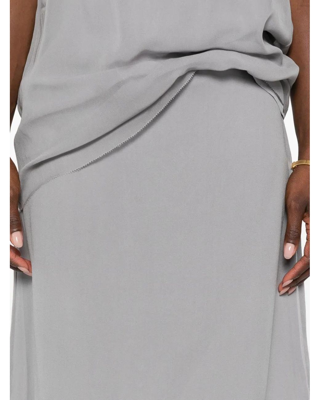 Totême Gray Slip Mini Skirt