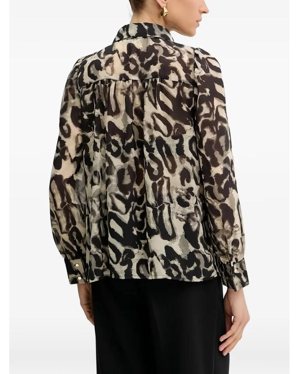 Morgan Black Patterned Blouse