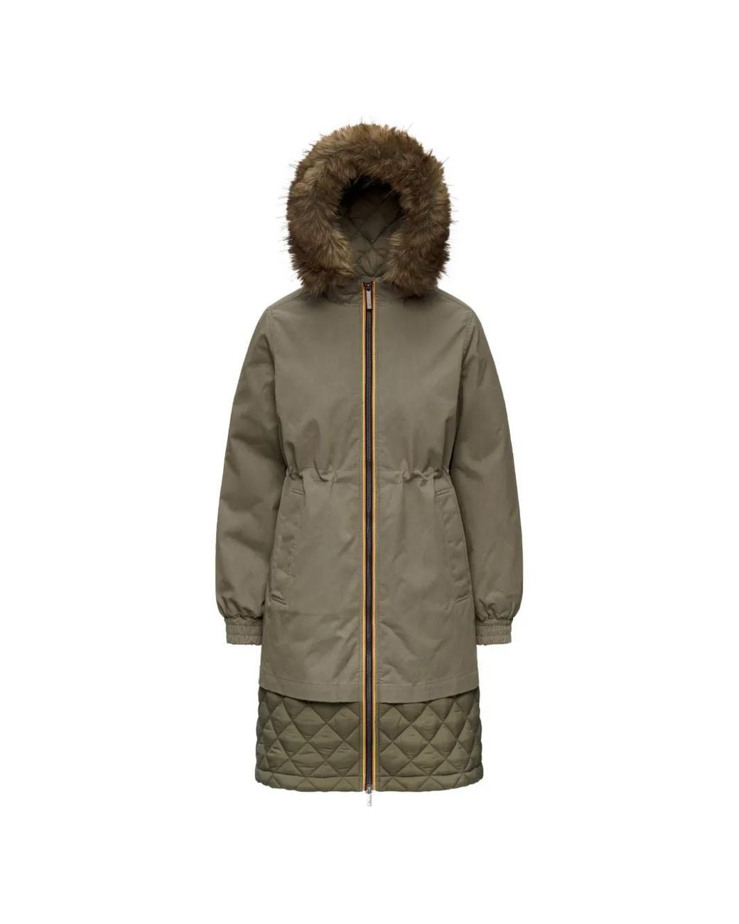 K-Way Green Fosca Parka Coat
