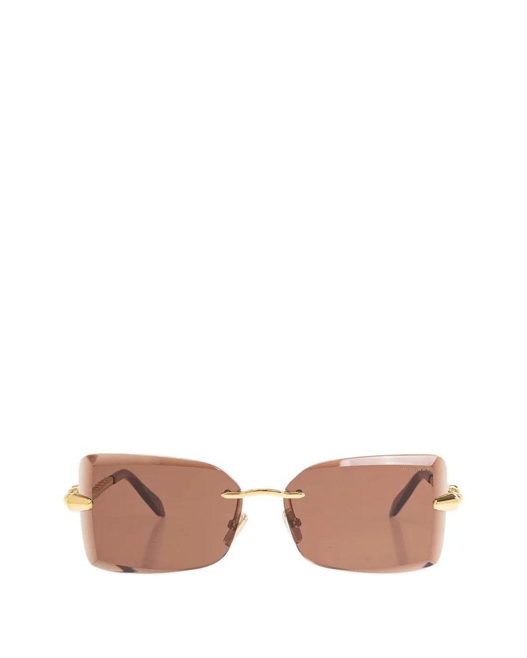 BVLGARI Pink Serpenti Rimless Geometric-Frame Sunglasses