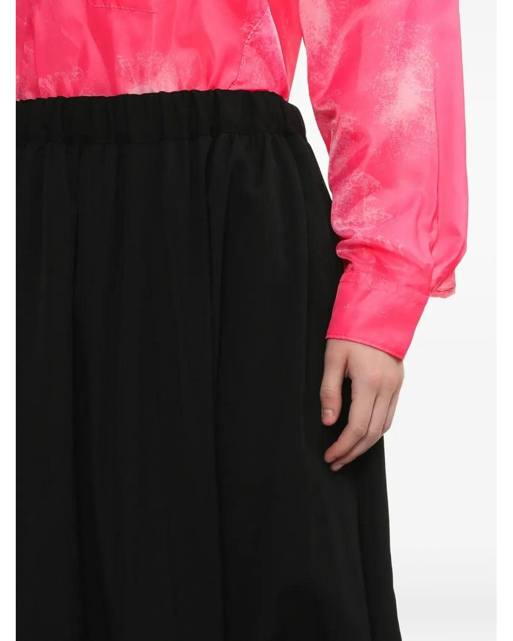Comme des Garçons Black Ruffled Midi Skirt