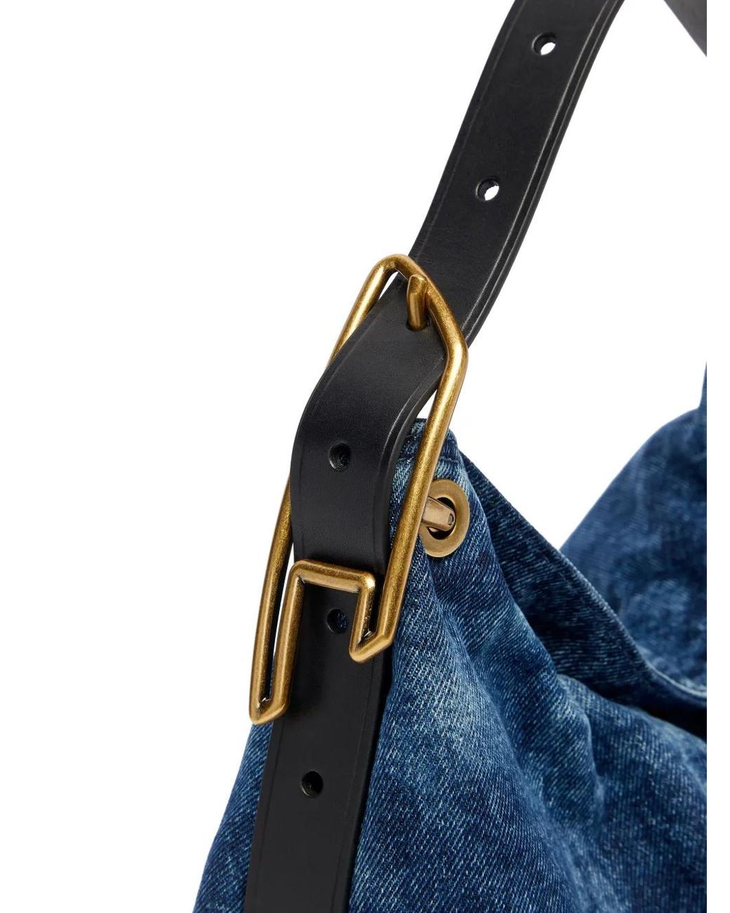 DIESEL Blue D-Line-Denim Shoulder Bag