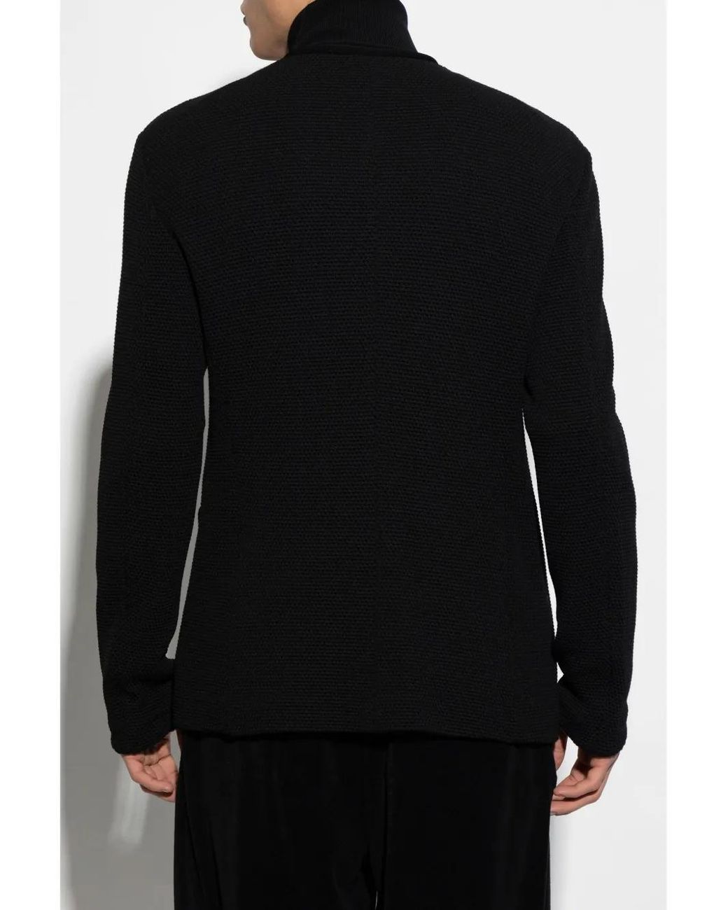 Chaqueta de pecho individual de Giorgio Armani de hombre de color Black