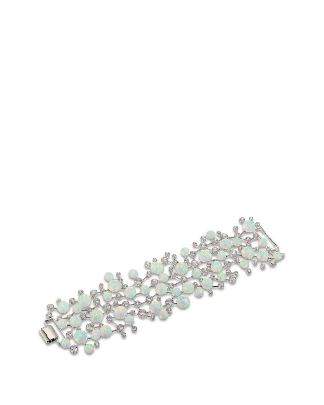 Anabela Chan White Constellation Lab-Grown Opal And Lab-Grown Diamond Bracelet