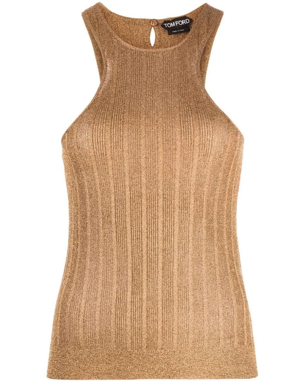 Tom Ford Natural Metallic Sleeveless Top