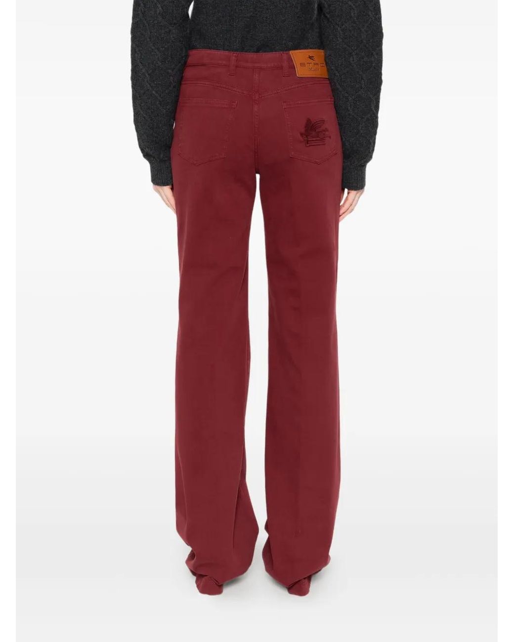 Jean À Poches Multiples Etro en coloris Red