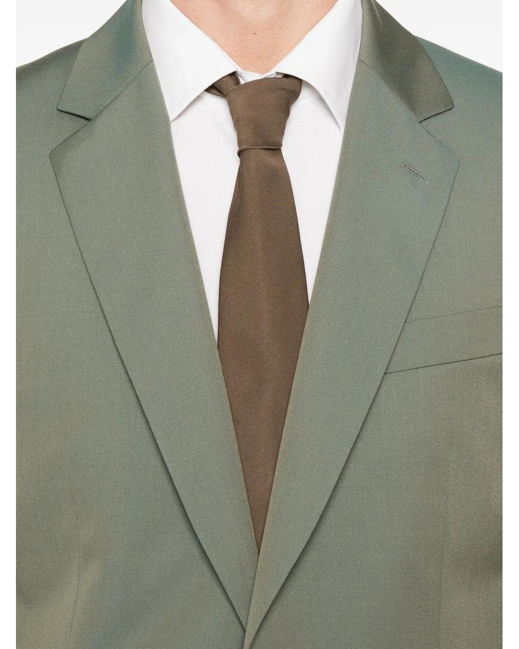 Fursac Green Single-Breasted Notched-Lapel Suit for men