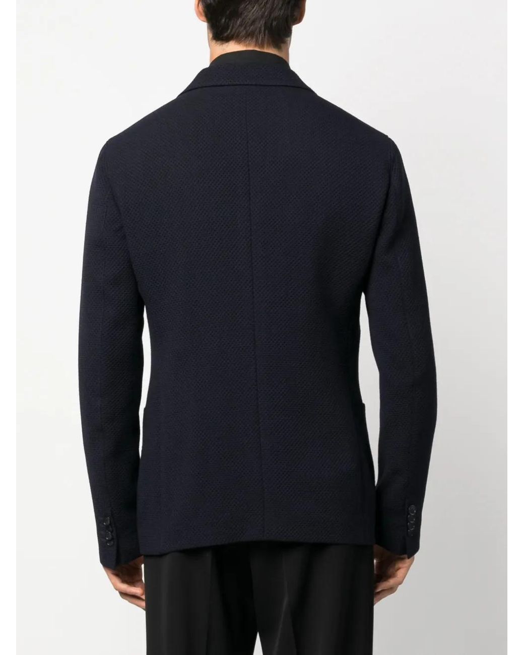 Giorgio Armani Blue Upton Double-Breasted Blazer for men