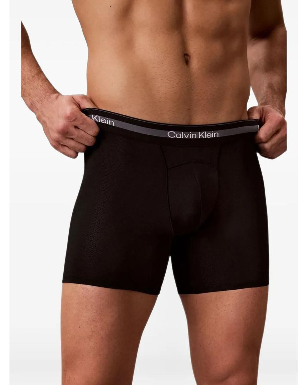 Calvin Klein Green 3-Pack Logo-Waistband Boxer Briefs for men