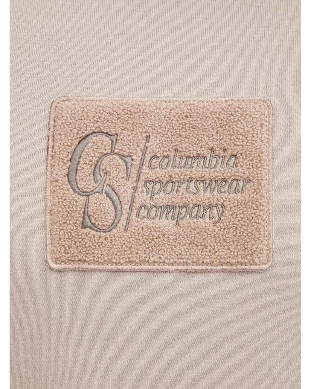 Columbia Sweatshirt Mit Logo-Patch in Natural für Herren
