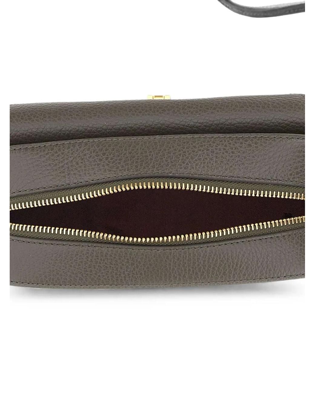 Coccinelle Gray Small Beat Logo-Print Shoulder Bag