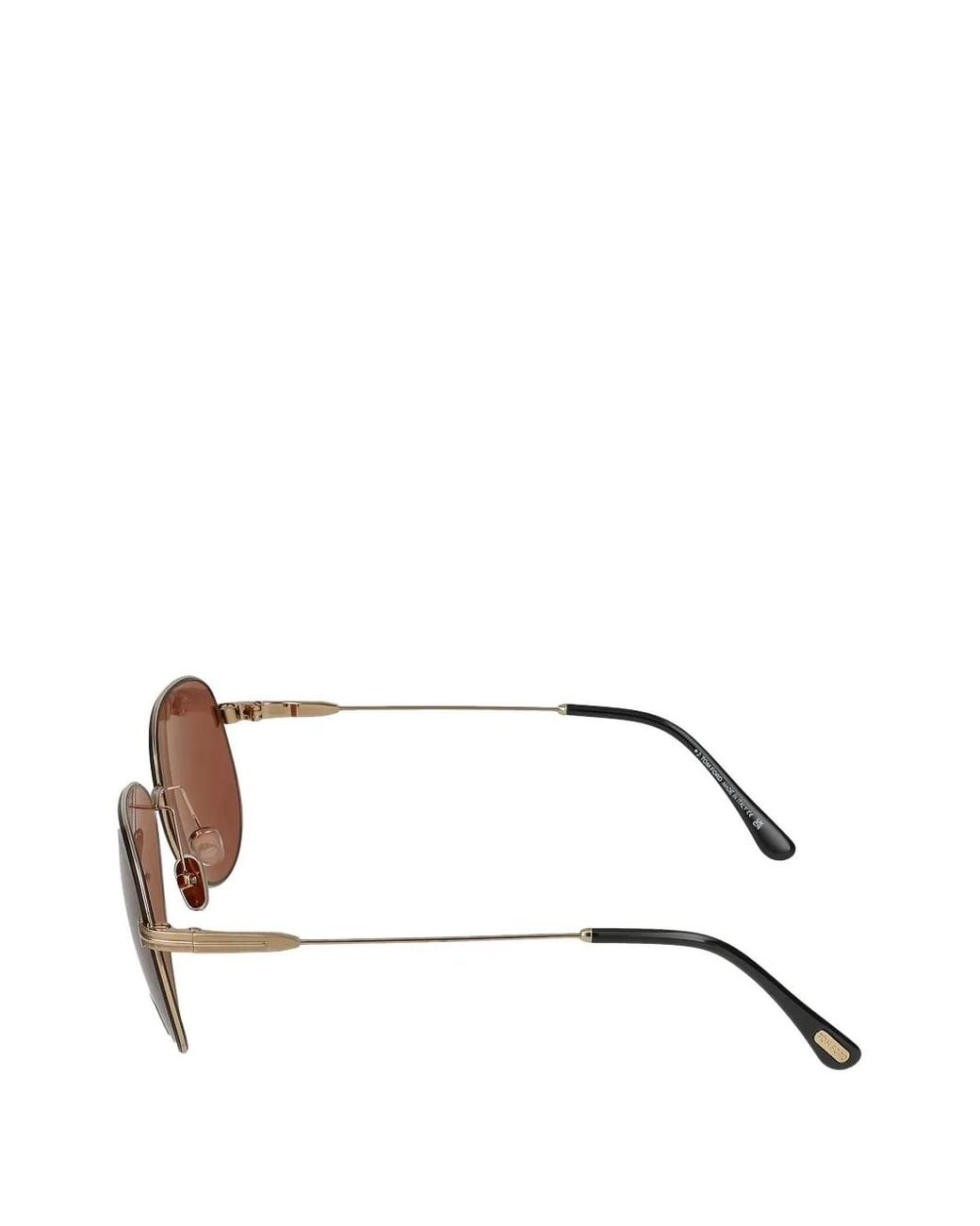 Tom Ford Brown Pilot-Frame Sunglasses