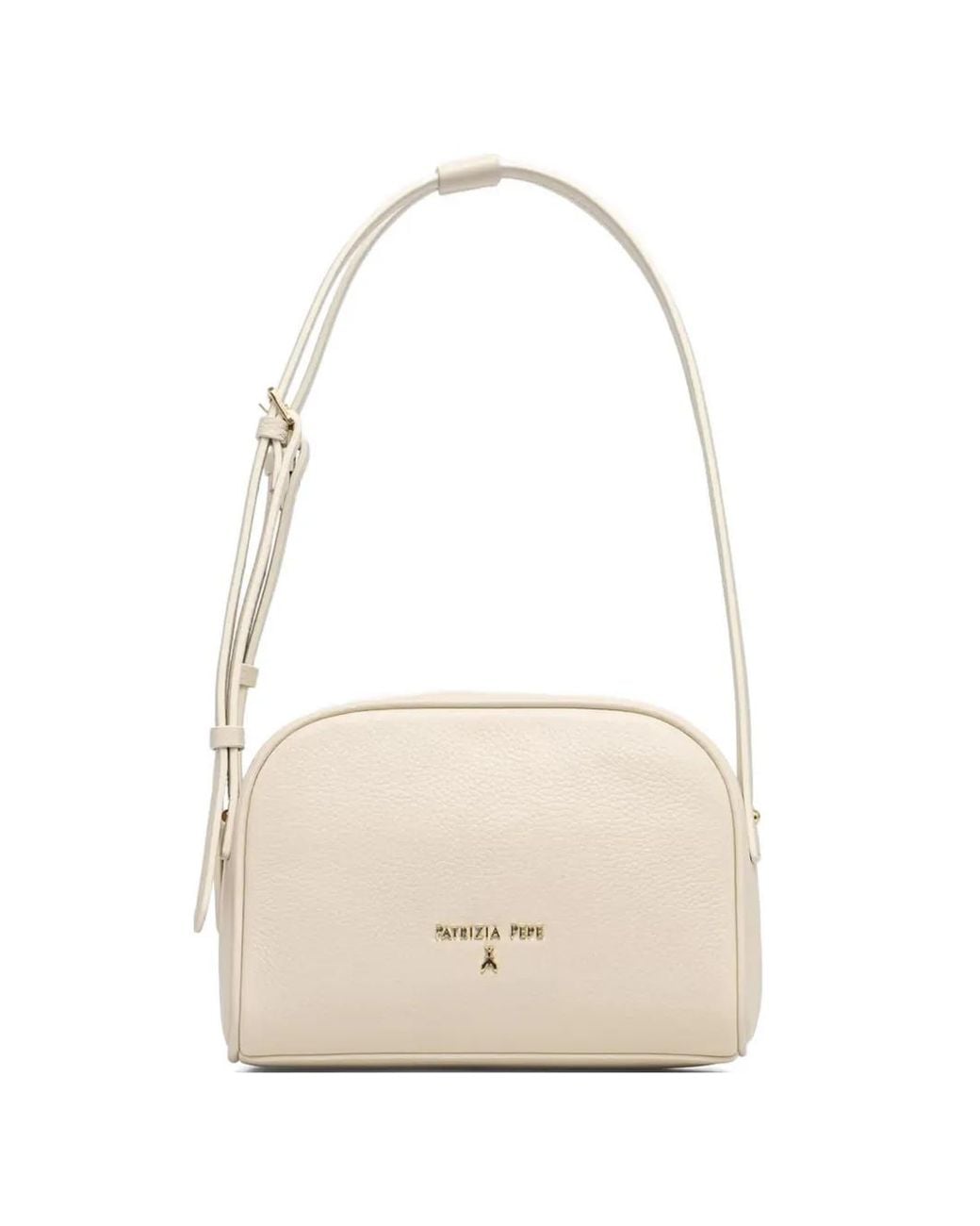 Patrizia Pepe White Grainy Shoulder Bag