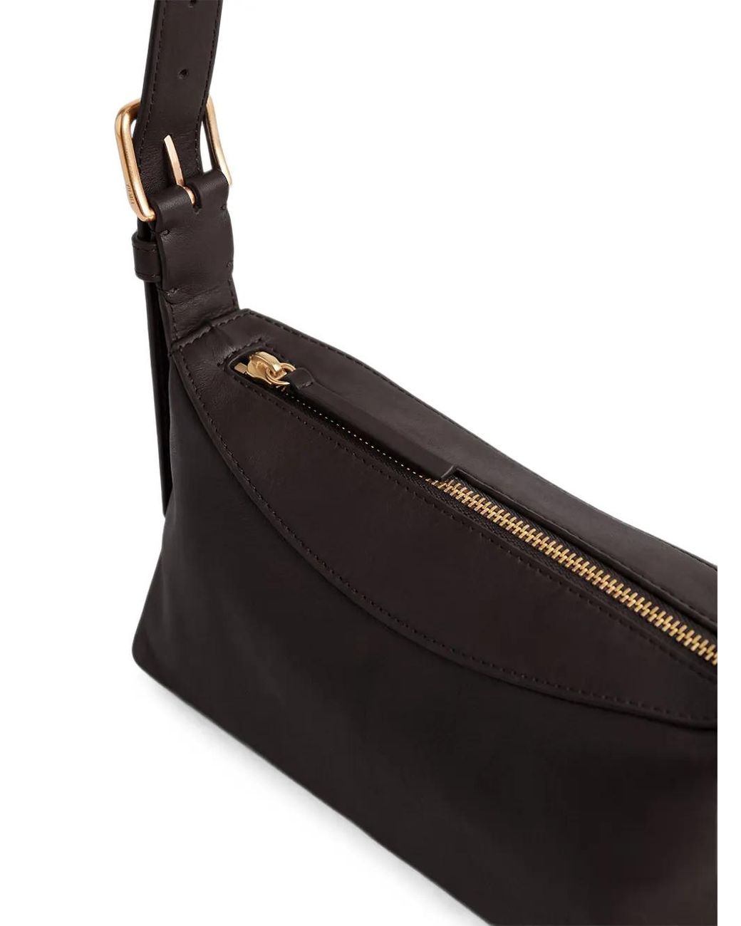 Yu Mei Black Bobby Leather Shoulder Bag