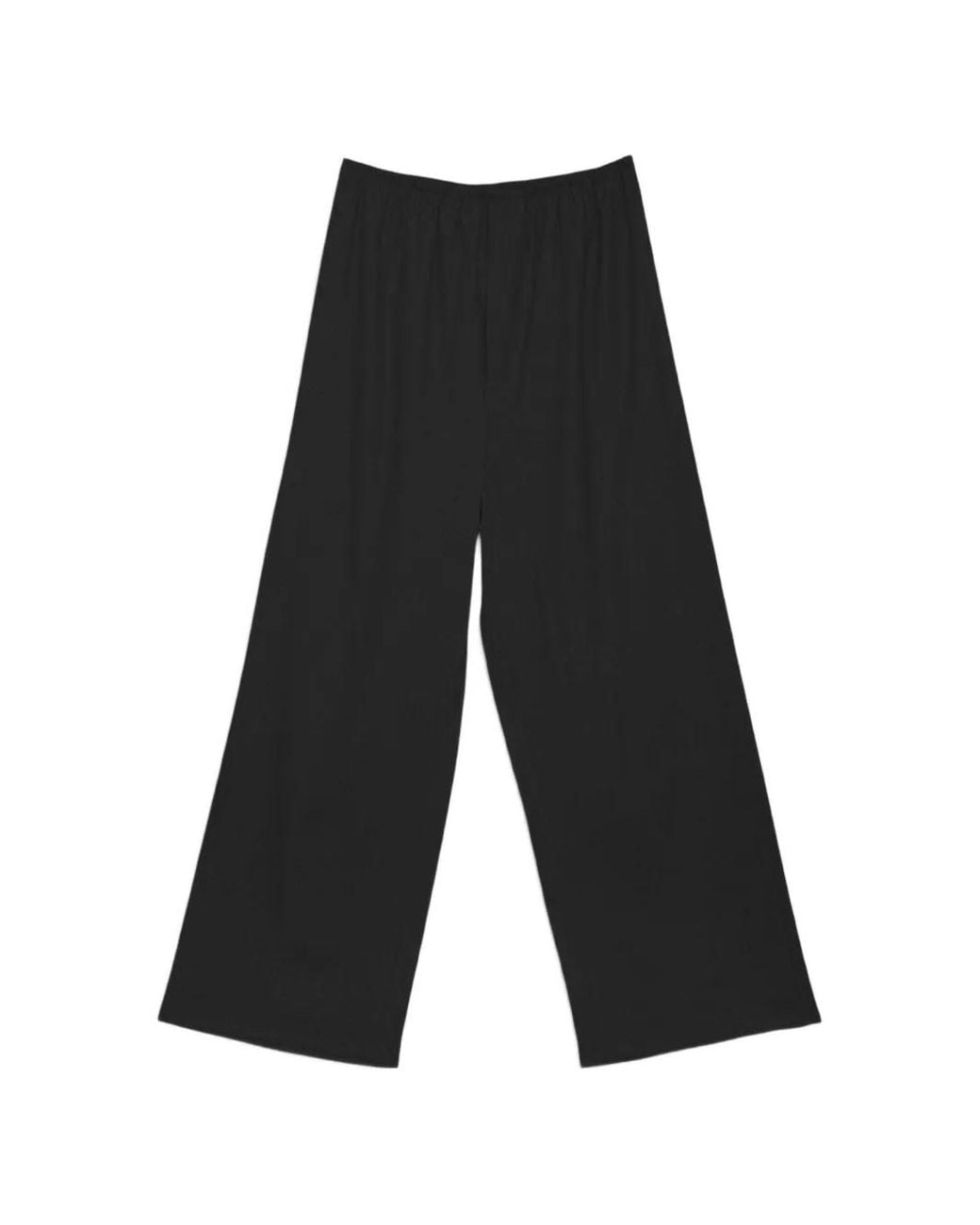 Baserange Black Stoa Silk Trousers