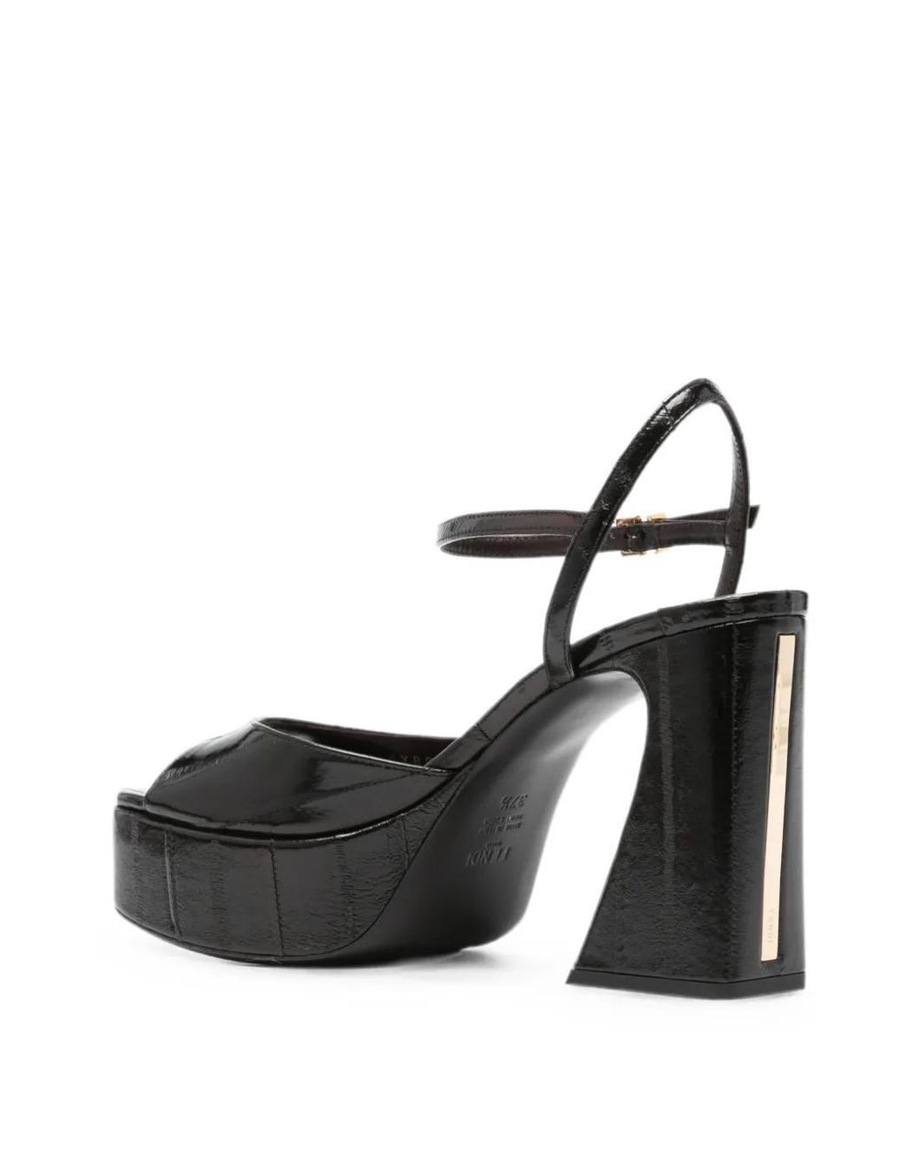 Fendi Black Arco Ankle-Strap Sandals for men
