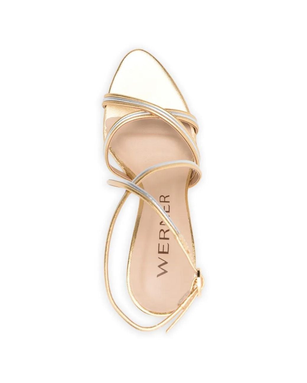 Werner Natural Strappy Heeled Sandals