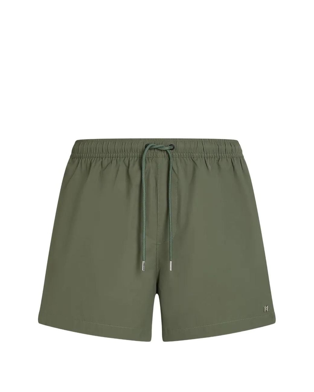Karl Lagerfeld Green Monogram Pin Boardshorts for men