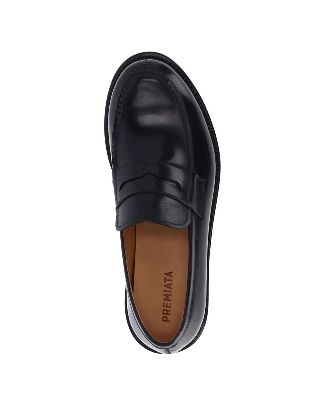 Premiata Black Leather Loafers for men