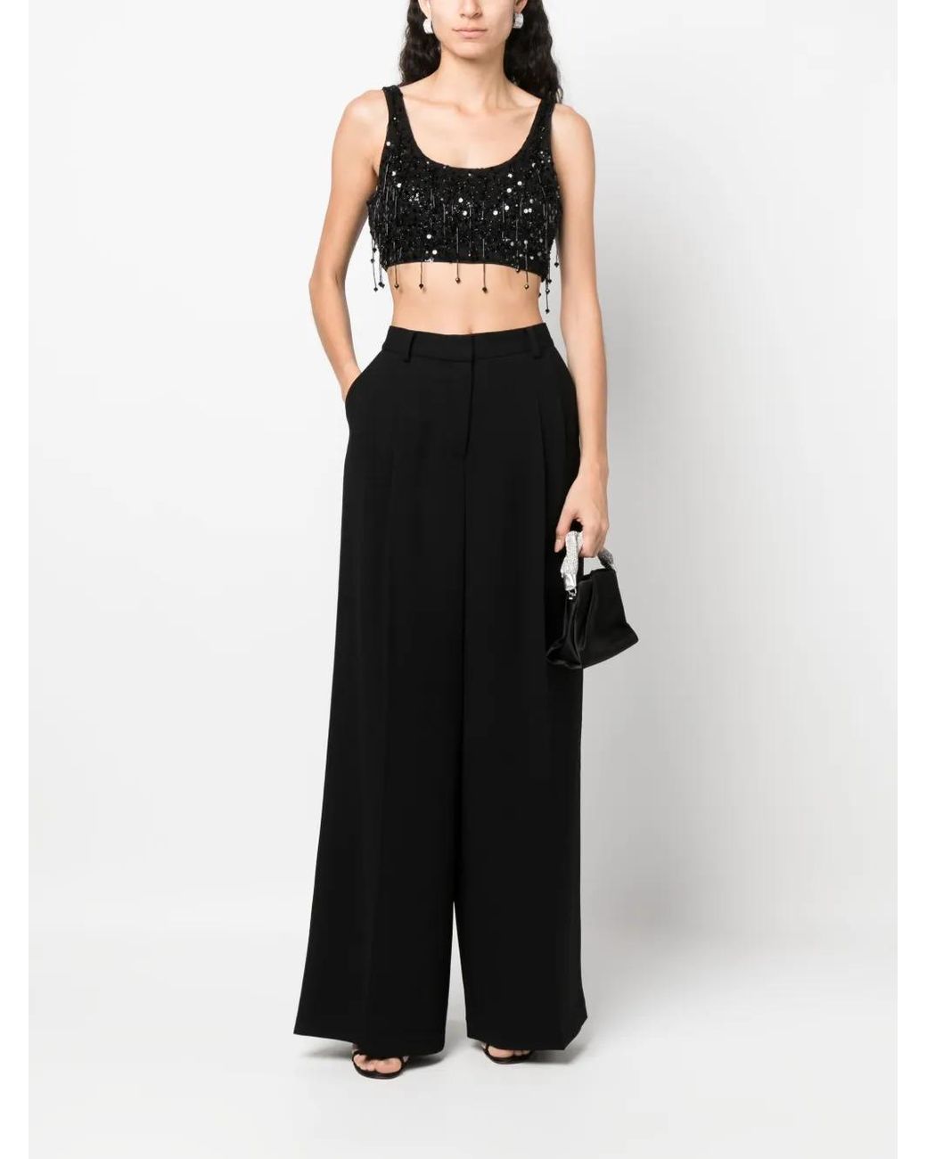 Jonathan Simkhai Black Wide Trousers