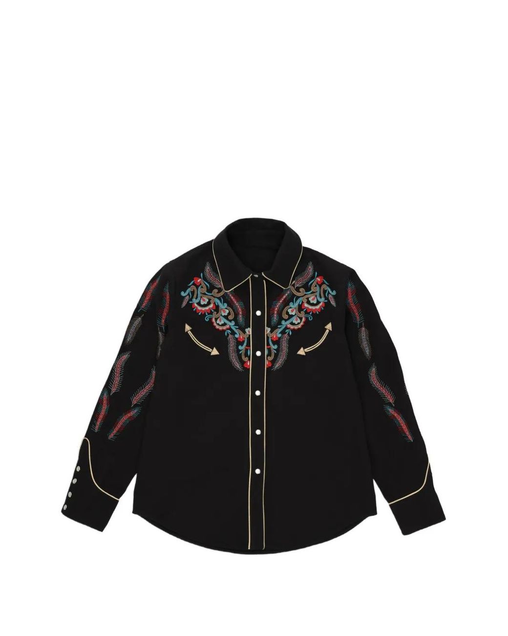 Fortela Black Taissa Embroidered Shirt